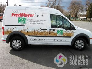 2nd Harvest in Spokane and Tri Cities, WA had Signs for Success wrap their Transit van
