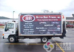 Better Body Fitness had Signs for Succes design, print, and install this great advertising wrap for their box truck.