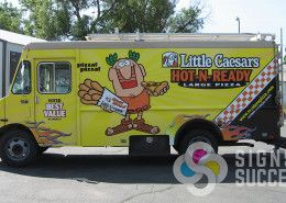Signs for Success can wrap your food truck in Spokane like this one for Little Caesars