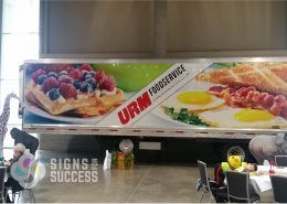 Food Truck wraps-URM semi trailer advertising wrap