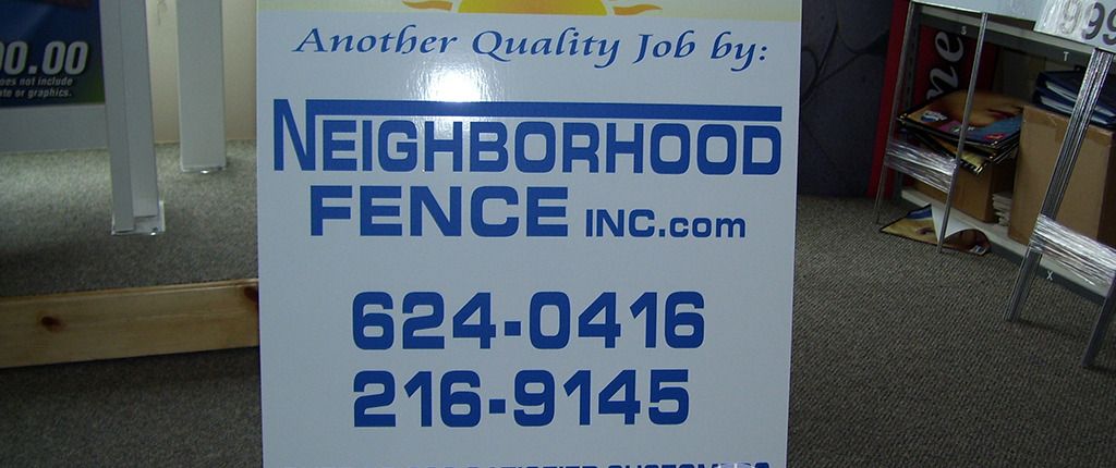 Sidewalk sign or a-frame, Signs for Success in North Spokane carries a variety