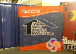 SHBA needed a tradeshow popup as a photo wall backdrop that could be used in many places, Signs for Success took care of that
