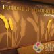 Dimensional metal laminate letters and wheat stalks on custom printed wallpaper for 2nd Harvest Spokane and Pasco, Future of Feeding Hope Campaign wall, dimensional letters and logos, dimensional letters spokane