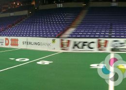 Signs for Success helped get these dasher board banners out in days for Spokane Shock