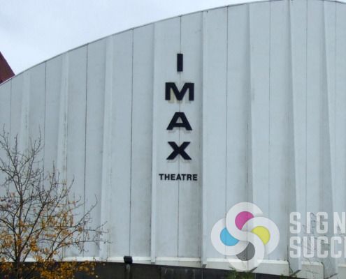 IMAX formed plastic letters, recreated, installed by Signs for Success in Riverfront Park, Spokane, WA, call now for fast sign service, instant, reliable
