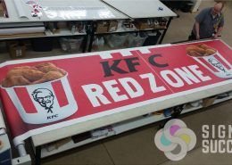 Arena Foot Ball Red Zone Sponsor Banner