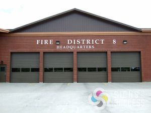 Spokane County Fire District 8 wanted large metal aluminum dimensional letters for their headquarters, Signs for Success helped them fast, call now, dimensional letters spokane valley