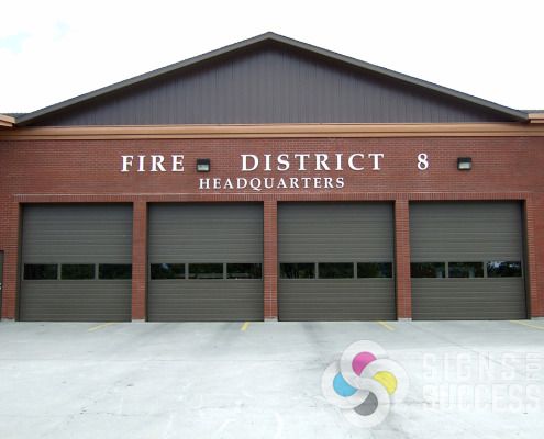 Spokane County Fire District 8 wanted large metal aluminum dimensional letters for their headquarters, Signs for Success helped them fast, call now, dimensional letters spokane valley