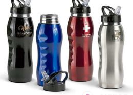 Water bottles with logos, tumblers, mugs and other drinkware can be done by Signs for Success in Spokane and Deer Park