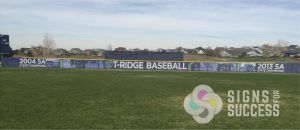 High School Baseball Chain Link Fence Slats Custom Printed