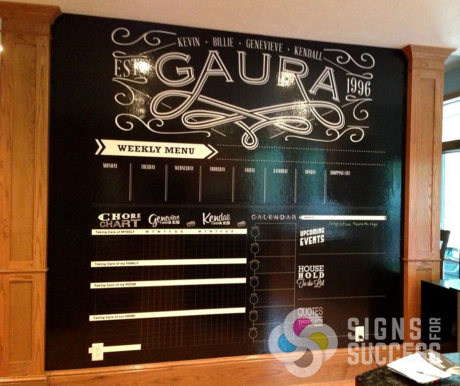 Keep the Family Organized with Custom Dry Erase Wallpaper - Signs for  Success