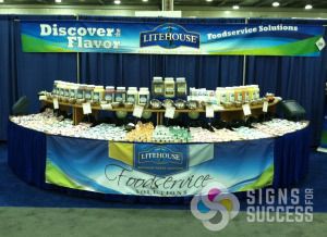 Banners help make this tradeshow display booth an attractive showpiece, by Signs for Success for Sandpoint & Spokane, trade show display Spokane