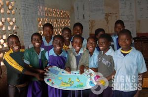 These lap desks are printed and laminated, double sided, then cut out, given to school kids in Africa for a great learning experience