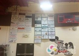 Hanging sponsor signs in the gym at schools is a great way to thank your donors and sponsors, coro corex signs for Liberty School District