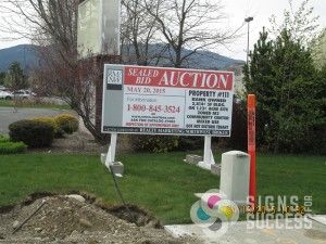 Realty skid sign is perfect for temporary advertising, skid signs spokane