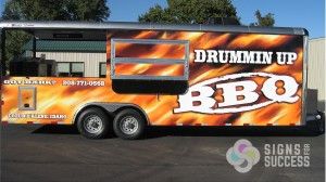 custom concession trailer wrap graphics, food truck wrap, and logo design by Signs for Success