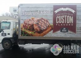 Food Truck Wraps -fleet rebranding for Angus Meats, food truck wrap printed and installed at Signs for Success in Spokane