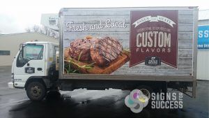 Food Truck Wraps -fleet rebranding for Angus Meats, food truck wrap printed and installed at Signs for Success in Spokane