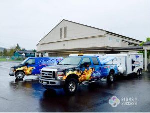 fleet graphics, truck wraps for contractor branding