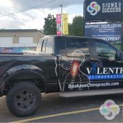 custom truck wrap for valente chiropractor spokane