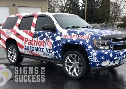 Stars & Stripes wrap on Chevy Tahoe