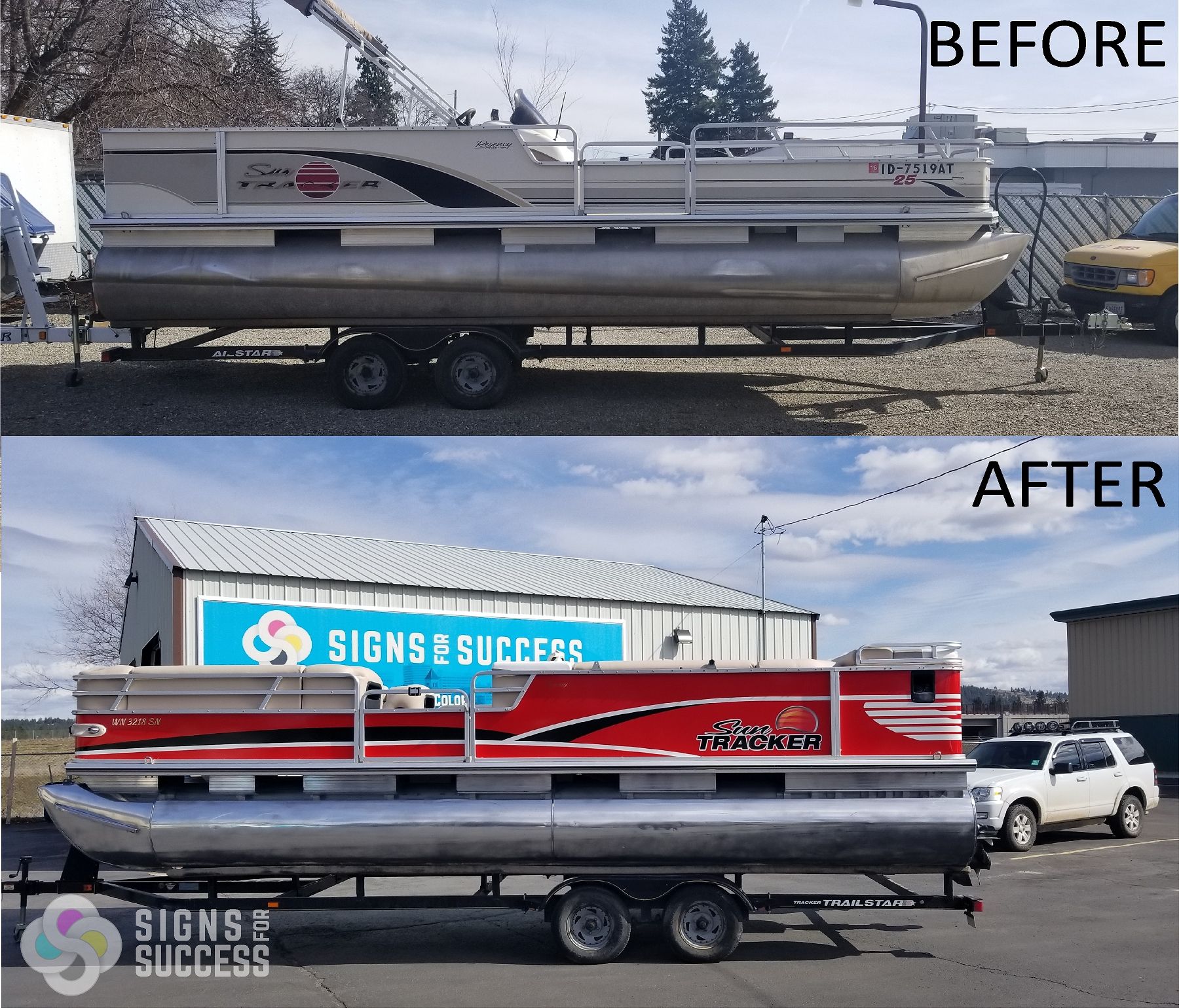 Sun Tracker Pontoon Boat Wrap - Signs for Success