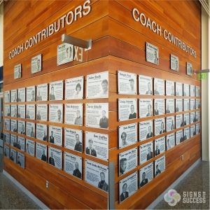 Wall of Fame signs and plaques printed ACM
