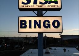 Backlit Sign Panels for SYSA Bingo Spokane