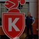 giant logo lighted sign, custom shape lighted signs for Knight Construction companies