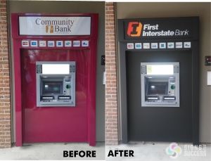 rebranding wrap for ATM cash machine wrap