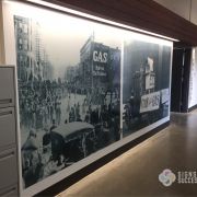 indoor wall murals add interest to the Avista Jimmy Dean Center in Spokane